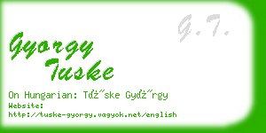 gyorgy tuske business card